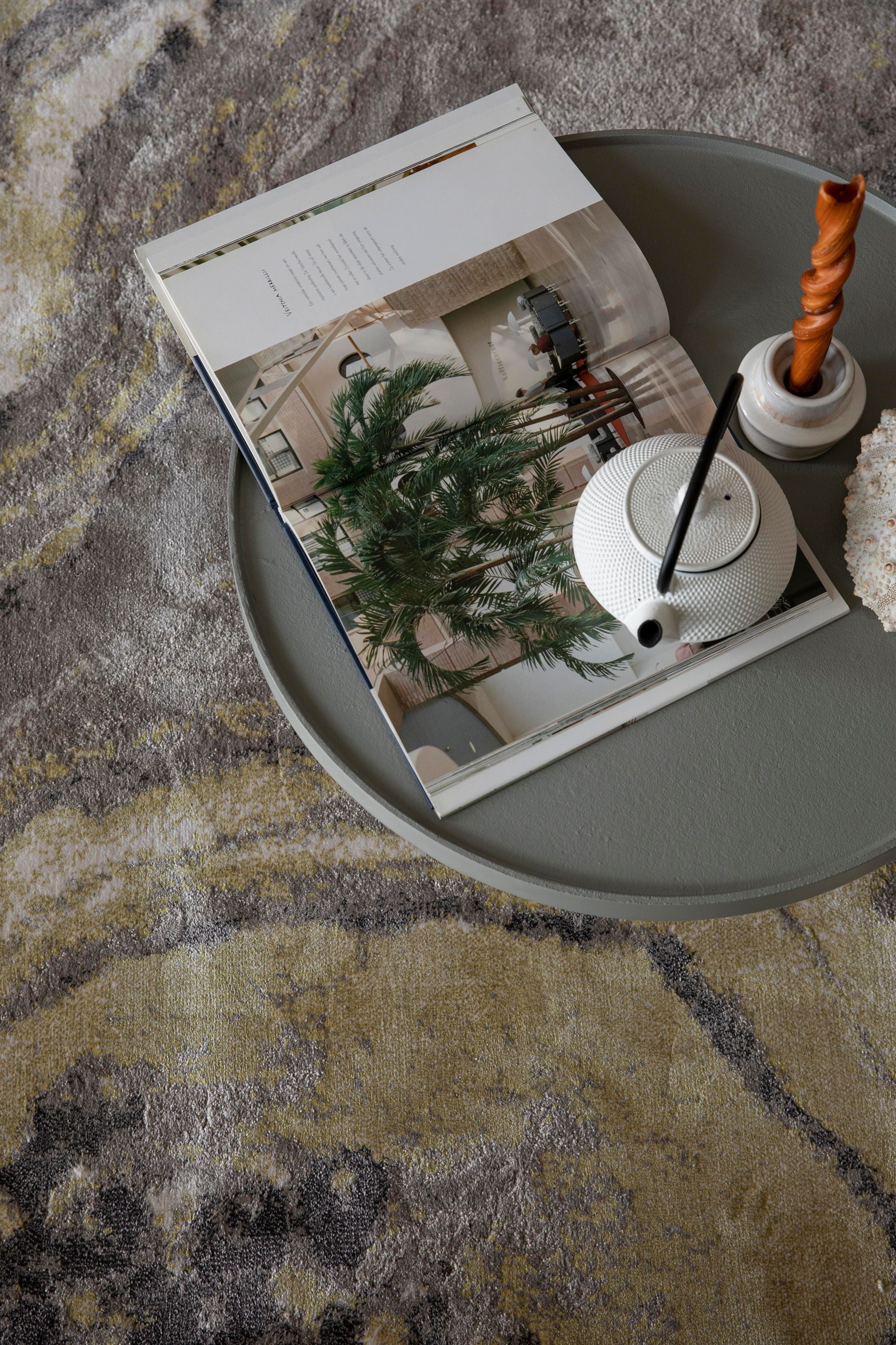 Zuiver Solar Grey/Ochre Rectangle Rug 200x290